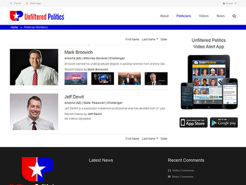 Unfiltered Politics Website